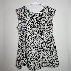 Nordstrom Halogen Cheetah Print Blouse Top Size M